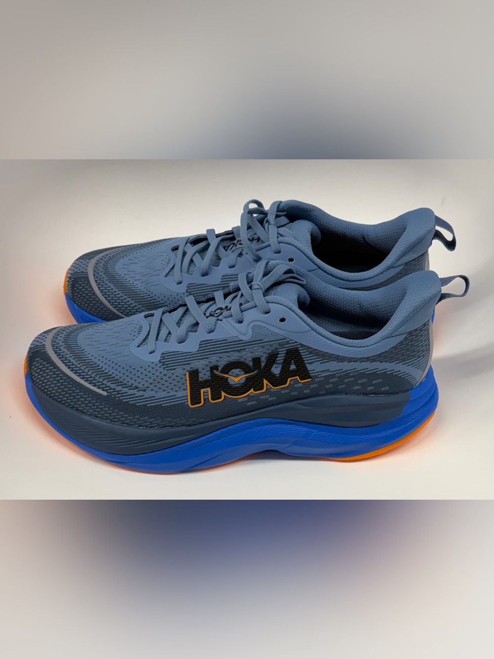 HOKA Skyflow Men's Running Shoes Downpour Blue Orange 1155111 Size 10 D Medium